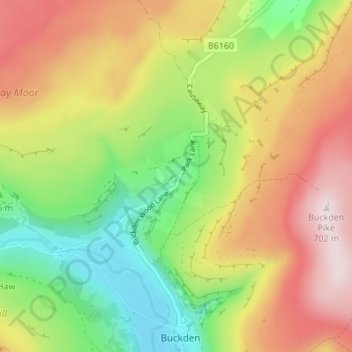 Mappa topografica Cray, altitudine, rilievo