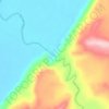 Mappa topografica las mellizas, altitudine, rilievo