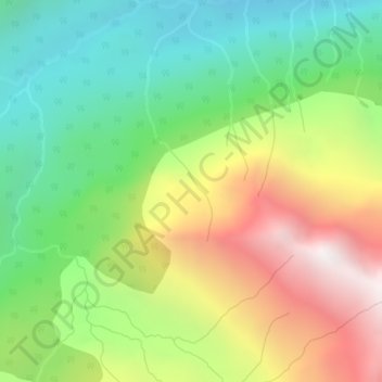 Mappa topografica Columbia Mountains, altitudine, rilievo