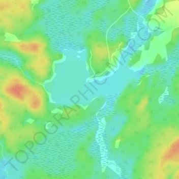 Mappa topografica Crawford Lake, altitudine, rilievo