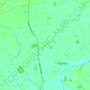 Mappa topografica High Marishes, altitudine, rilievo