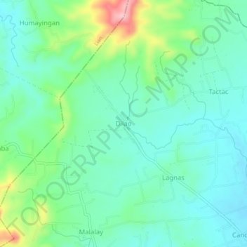 Mappa topografica Dilao, altitudine, rilievo