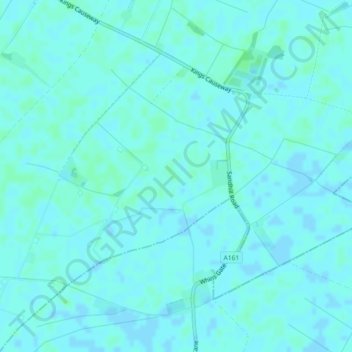 Mappa topografica Ousefleet Pasture, altitudine, rilievo