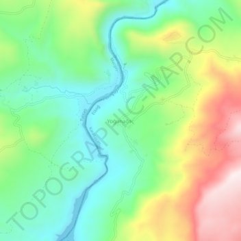 Mappa topografica Yoğunağaç, altitudine, rilievo