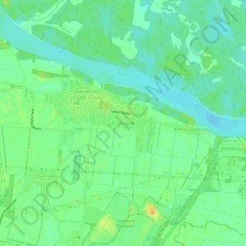 Mappa topografica Erpersdorf, altitudine, rilievo