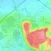 Mappa topografica Ham Hill, altitudine, rilievo