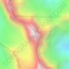 Mappa topografica Jirishanca, altitudine, rilievo