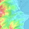 Mappa topografica Forte Île, altitudine, rilievo