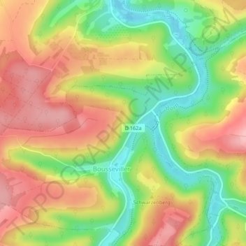 Mappa topografica Backofenfelsen, altitudine, rilievo