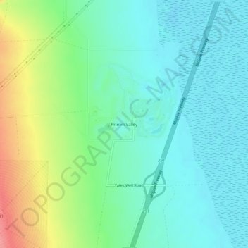 Mappa topografica Primm Valley, altitudine, rilievo
