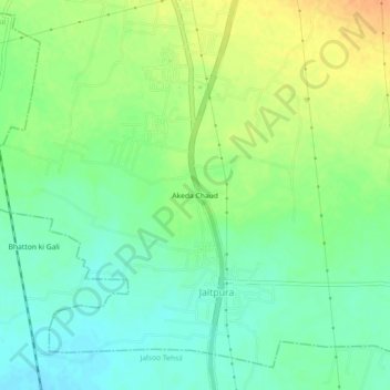 Mappa topografica Akeda Chaud, altitudine, rilievo