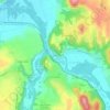 Mappa topografica Saut du Loup, altitudine, rilievo