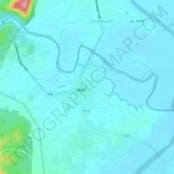 Mappa topografica Hot District, altitudine, rilievo