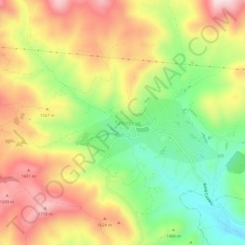 Mappa topografica Tatköy, altitudine, rilievo