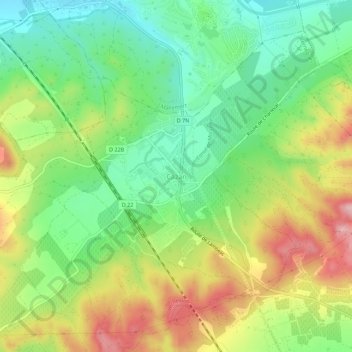 Mappa topografica Cazan, altitudine, rilievo