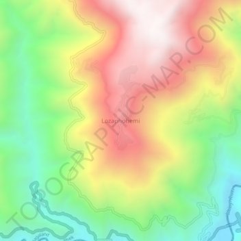 Mappa topografica Lozaphohemi, altitudine, rilievo