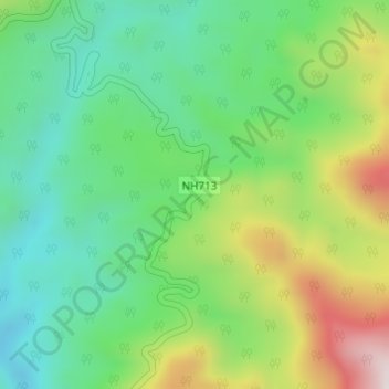 Mappa topografica Deed, altitudine, rilievo