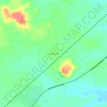 Mappa topografica Summitville, altitudine, rilievo