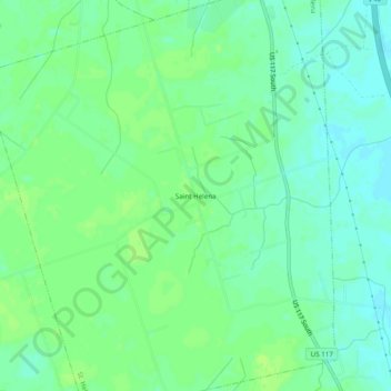 Mappa topografica Saint Helena, altitudine, rilievo