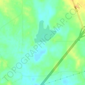 Mappa topografica Tackett Watershed 9 Dam, altitudine, rilievo
