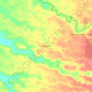 Mappa topografica Miraflores, altitudine, rilievo