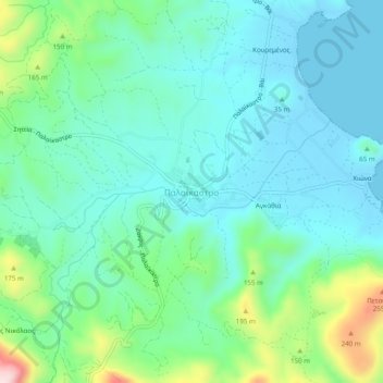 Mappa topografica Palaikastro, altitudine, rilievo