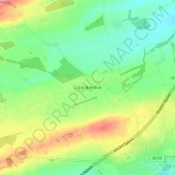 Mappa topografica Little Brechin, altitudine, rilievo