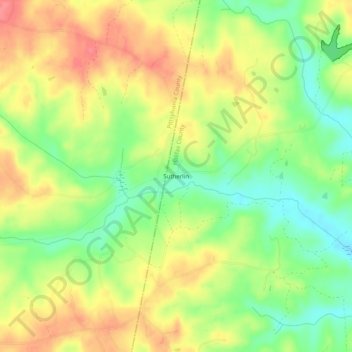 Mappa topografica Sutherlin, altitudine, rilievo