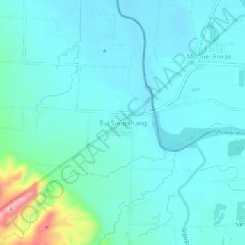 Mappa topografica Bai Sarapinang, altitudine, rilievo