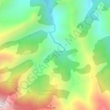 Mappa topografica La Mozqueta, altitudine, rilievo