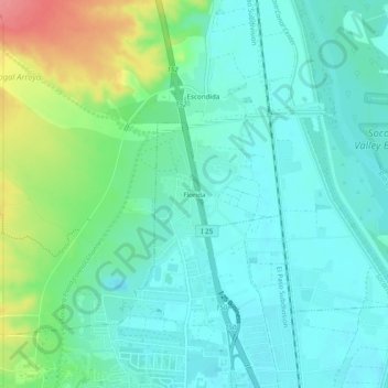 Mappa topografica Florida, altitudine, rilievo