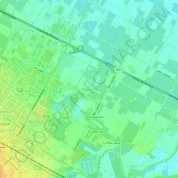 Mappa topografica Chiusura, altitudine, rilievo