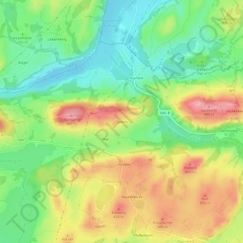 Mappa topografica Ostern, altitudine, rilievo