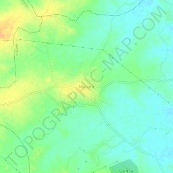 Mappa topografica Maliara, altitudine, rilievo