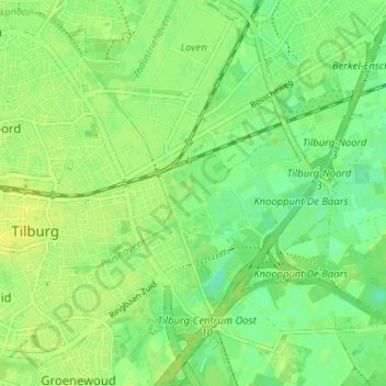 Mappa topografica Moerenburg, altitudine, rilievo