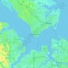 Mappa topografica Newport News, altitudine, rilievo