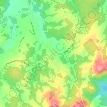 Mappa topografica Lagoinha, altitudine, rilievo