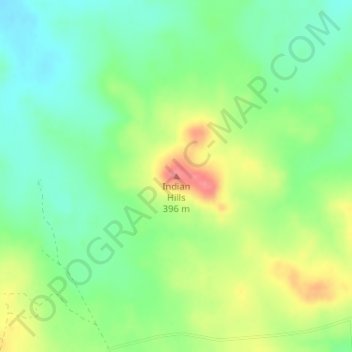 Mappa topografica Indian Hills, altitudine, rilievo