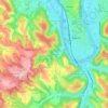 Mappa topografica Cabazat, altitudine, rilievo