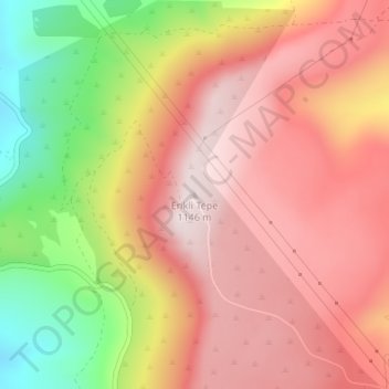Mappa topografica Erikli Tepe, altitudine, rilievo