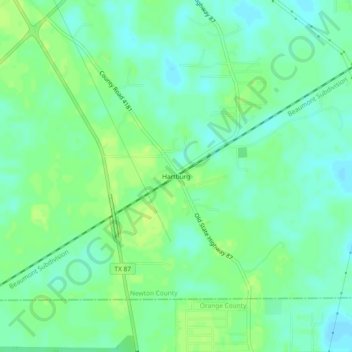 Mappa topografica Hartburg, altitudine, rilievo