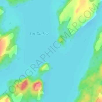 Mappa topografica Lac du Feu, altitudine, rilievo