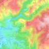 Mappa topografica Travassac, altitudine, rilievo