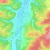 Mappa topografica Ricey-Haut, altitudine, rilievo