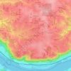 Mappa topografica Delhi Hills, altitudine, rilievo