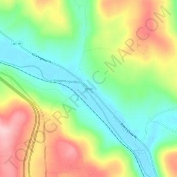 Mappa topografica Itaska, altitudine, rilievo