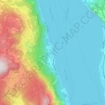 Mappa topografica Vassena, altitudine, rilievo
