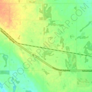 Mappa topografica Blackfoot, altitudine, rilievo