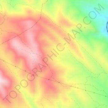 Mappa topografica Sierra de la Estrella, altitudine, rilievo