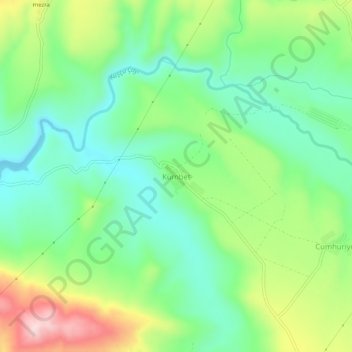Mappa topografica Kümbet, altitudine, rilievo